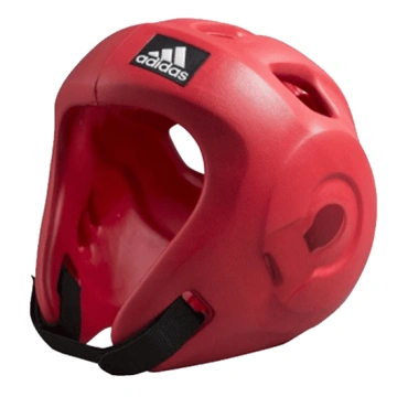 Casca adidas omologata ITF/WAKO ADIZERO - ADIBHG028T, roșu sau albastru, din burete turnat, cu efect absorbant al șocurilor – Roșu