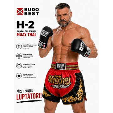 Pantaloni Scurți Muay Thai Budo Best H-1 – Șort Profesional Kickboxing & Thai Boxing - Img 6