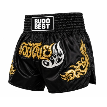 Pantaloni Scurți Muay Thai Budo Best H-3 – Șort Profesional Kickboxing & Thai Boxing