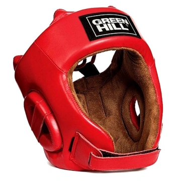 Casca de box Green Hill Five Star, aprobata AIBA – Roșu