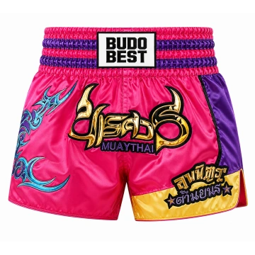 Pantaloni Scurți Muay Thai Budo Best H-4 – Șort Profesional Kickboxing & Thai Boxing