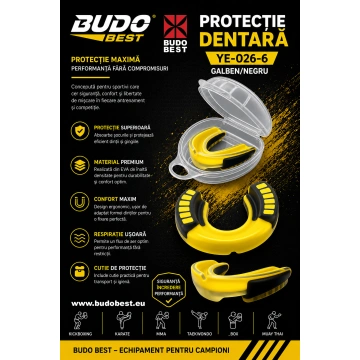 Protecție dentară Budo Best New Delux YB YE-026-6 vedere frontală