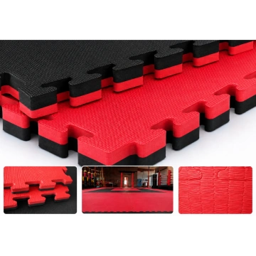 Saltele tatami pentru karate / taekwondo<span> - </span>Negru/ Rosu, 2.5 cm