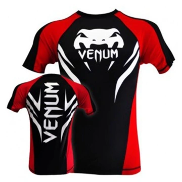 Venum "Electron 2.0" Rashguard - Black, Mâneci scurte
