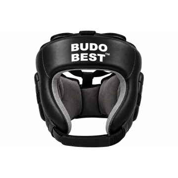 Cască Box Budo Best – Protecție pentru Box și Sporturi de Contact, Piele Naturală / Sintetică DESCRIERE PRODUS – Negru
