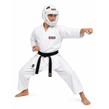 Cască Karate cu Vizieră Budo Best – Protecție karatekaIntegrală WKF Style pentru Kumite