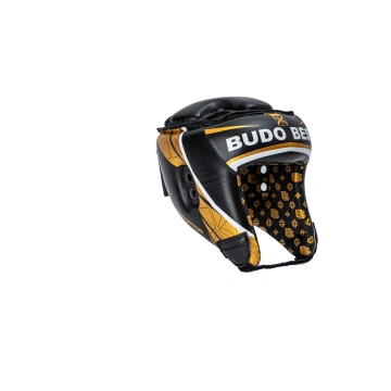 Casca protectie box Predator 2.0 neagra cu auriu din piele naturala