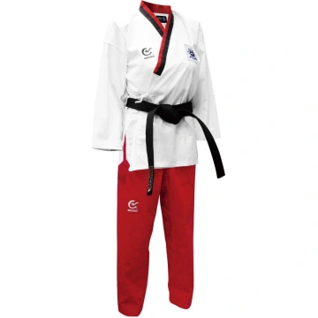 Dobok Poom - Feminin (bluza alba, pantalon rosu)