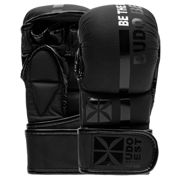 Mănuși MMA Budo Best „24” din piele naturală, cu prindere velcro profesională – protecție, confort și durabilitate pentru antrenamente și competiții