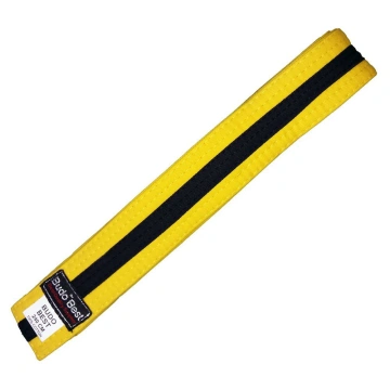 Centura BJJ Galben/Negru - 4 cm