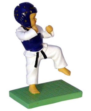 Figurina Taekwondo - Protectii Albastre