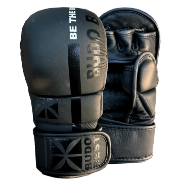 Mănuși MMA Budo Best „24” – piele naturală, gel protector și prindere Velcro optimizată