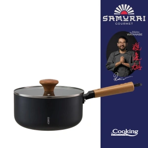 Caserola din Aluminiu cu Capac 20 cm, 2.7 L, Rikito Watanabe Samurai Gourmet, Cooking by Heinner