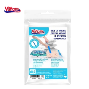 Set 3 Piese pentru Vidare cu Pompa Vanora Home, 2 Saci Vacuum si Pompa Manuala
