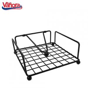 Suport metalic pentru servetele Vanora Home, negru, 17.5 x 17.5 x 6 cm