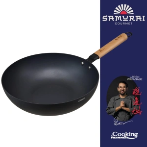 Tigaie Wok 32 cm Aluminiu Ceramica Antiaderenta | Samurai Gourmet