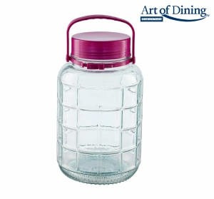 Borcan din sticla cu capac si maner din plastic 5L, Art of Dining by Heinner