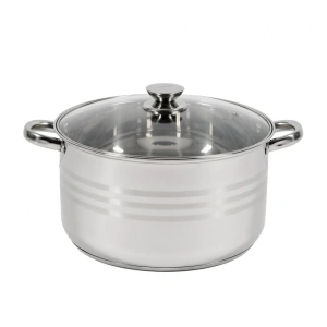 Oala Heinner Myra din Inox cu Capac, 28 cm, 9 L, Baza 5 Straturi, Inductie