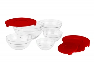 Set 5 Boluri Sticla cu Capac Vanora Home 130-900 ml