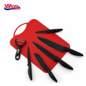 Set bucatarie 7 piese Starlight Vanora Home – cutite din inox, curatator legume si tocator