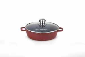 Cratita Heinner Calabria 24 cm, 2.6 L, Aluminiu, Capac