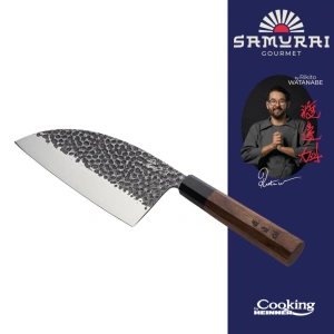 Satar 17 cm Rikito Watanabe Samurai Gourmet, Cooking by Heinner, Inox si Lemn