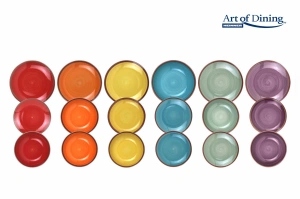 Serviciu Masa 18 Piese Ceramica Aquarelle Heinner