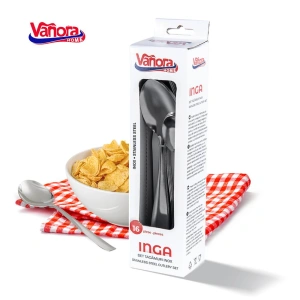 Set Tacamuri Inox 16 Piese Vanora Home Inga pentru 4 Persoane