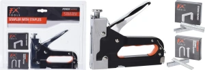 Capsator 3 in 1 FX Tools, Manual, Metalic, pentru Capse T, U si Dreptunghiulare