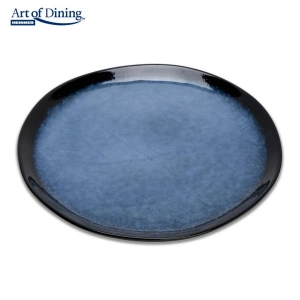 Farfurie Intinsa din Ceramica 28 cm Serenity Art of Dining by Heinner – Albastru cu Efect Glazurat