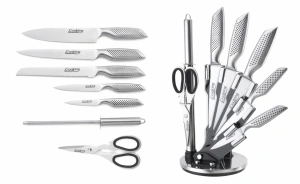 Set Cutite de Bucatarie 8 Piese Magnium Heinner – Cutite Inox, Foarfeca, Ascutitor si Suport