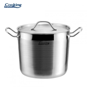 Oala inox cu capac 3.5L, 18x15 cm, Maestro Cooking by Heinner, baza capsulata 5 straturi, inductie