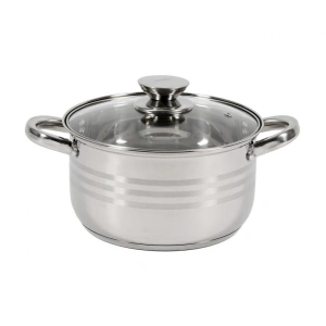 Semioala Heinner Myra din Inox cu Capac, 20 cm, 3.5 L, Baza 5 Straturi, Inductie