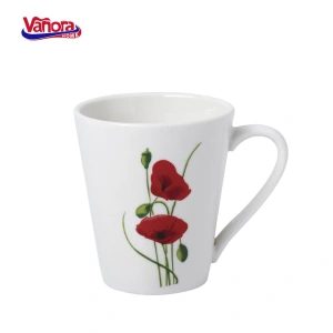Cana din portelan Lera 310 ml – Cana pentru cafea si ceai, design elegant