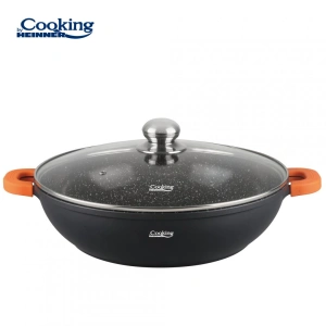 Cratita din Aluminiu cu Capac 5.5L, 32 cm, Dark Line Cooking by Heinner – Cratita pentru Gatit