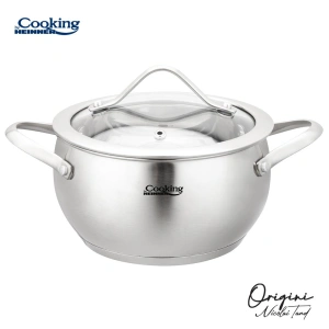 Cratita Inox cu Capac 1.8 L, 16x9 cm, Nicolai Tand Origini, Cooking by Heinner