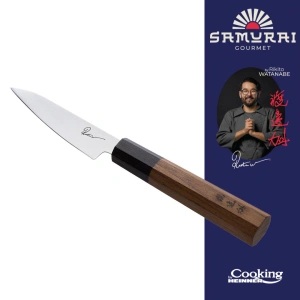 Cutit de Decojit 9 cm Rikito Watanabe Samurai Gourmet, Inox si Lemn