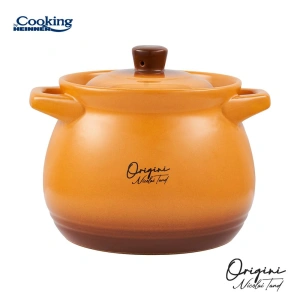 Oala ceramica cu capac Nicolai Tand 3 L, 14.5 x 16 cm, Cooking by Heinner