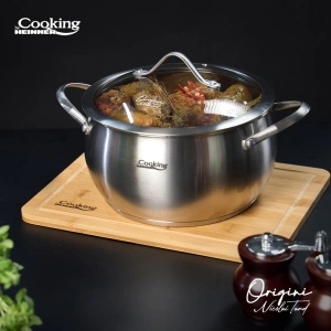 Semioala inox Heinner Nicolai Tand 4.3 L, 22 cm cu capac