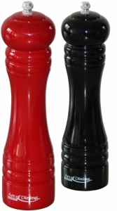 Set 2 Rasnite pentru Sare si Piper 20 cm Heinner Art of Dining, Rosu si Negru