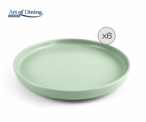 Set 6 Farfurii Intinse Ceramica 27 cm Yvonne, Verde, Art of Dining by Heinner