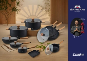 Tigaie Wok 24 cm cu Capac Sticla | Samurai Gourmet