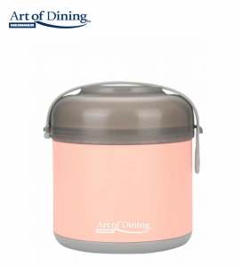 Caserola termica Heinner Loca 600 ml, inox, perete dublu, roz