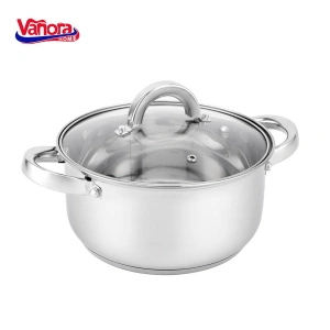 Cratita Inox cu Capac 3.9L, 22 cm, IRENE, Vanora Home