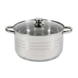 Semioala Heinner Myra din Inox cu Capac, 26 cm, 7 L, Baza 5 Straturi, Inductie