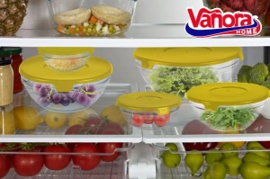 Set 5 Boluri Sticla cu Capac Vanora Home 130-900 ml