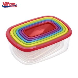 Set 7 Caserole Dreptunghiulare cu Capac, Happy, Vanora Home VN-FM-7FM