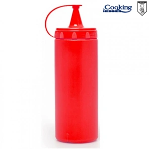 Sticla Dispenser pentru Sosuri 700 ml Rosie din Plastic – Chef Line Cooking by Heinner