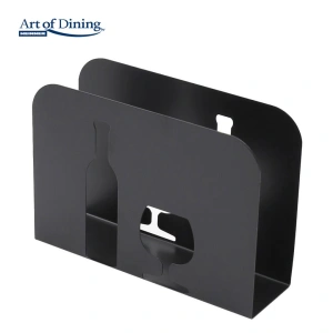 Suport metalic pentru servetele, Art of Dining, Heinner, negru, 13.5 x 4 x 9.6 cm