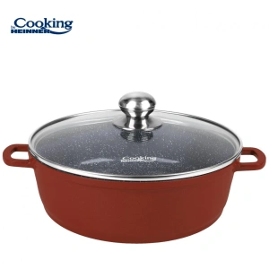 Cratita din Aluminiu Turnat cu Capac Cooking by Heinner Calabria, 8,8 L, 36 cm